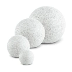 Shinestone M Kugelleuchte Außenleuchte Gartenlampe 30cm Steinoptik -Gartenmöbel 10027666 yy 0005 titel set Lightcraft Shinestone M Kugelleuchte