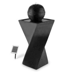 Schönbrunn Springbrunnen Kugelbrunnen Solar 200 L/h LED Basalt -Gartenmöbel 10027997 yy 0005 titel Duramaxx Schoenbrunn Solar Springbrunnen