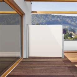 Bari 316 Seitenmarkise Seitenrollo 300x160cm Aluminium Creme 8 Bari 316 Seitenmarkise Seitenrollo 300x160cm Aluminium Creme -Gartenmöbel 10028013 yy 0003 ambient Blumfeldt Bari 316 Seitenmarkise