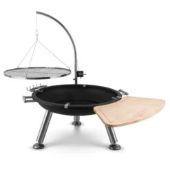 Turion Galgen-Schwenkgrill Feuerschale Ø80cm BBQ Seilzug Edelstahl -Gartenmöbel 10028486 yy 0003 logo