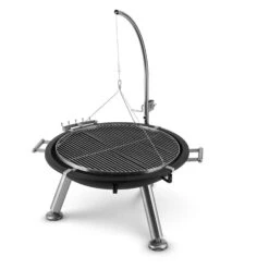Turion Galgen-Schwenkgrill Feuerschale Ø80cm BBQ Seilzug Edelstahl -Gartenmöbel 10028486 yy 0008 logo
