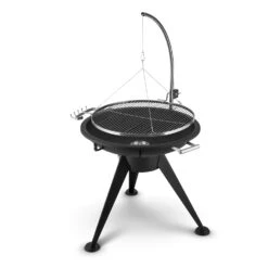 Delion Galgen-Schwenkgrill Feuerschale Ø80cm Hochfuß Seilzug Edelstahl -Gartenmöbel 10028487 yy 0006 logo