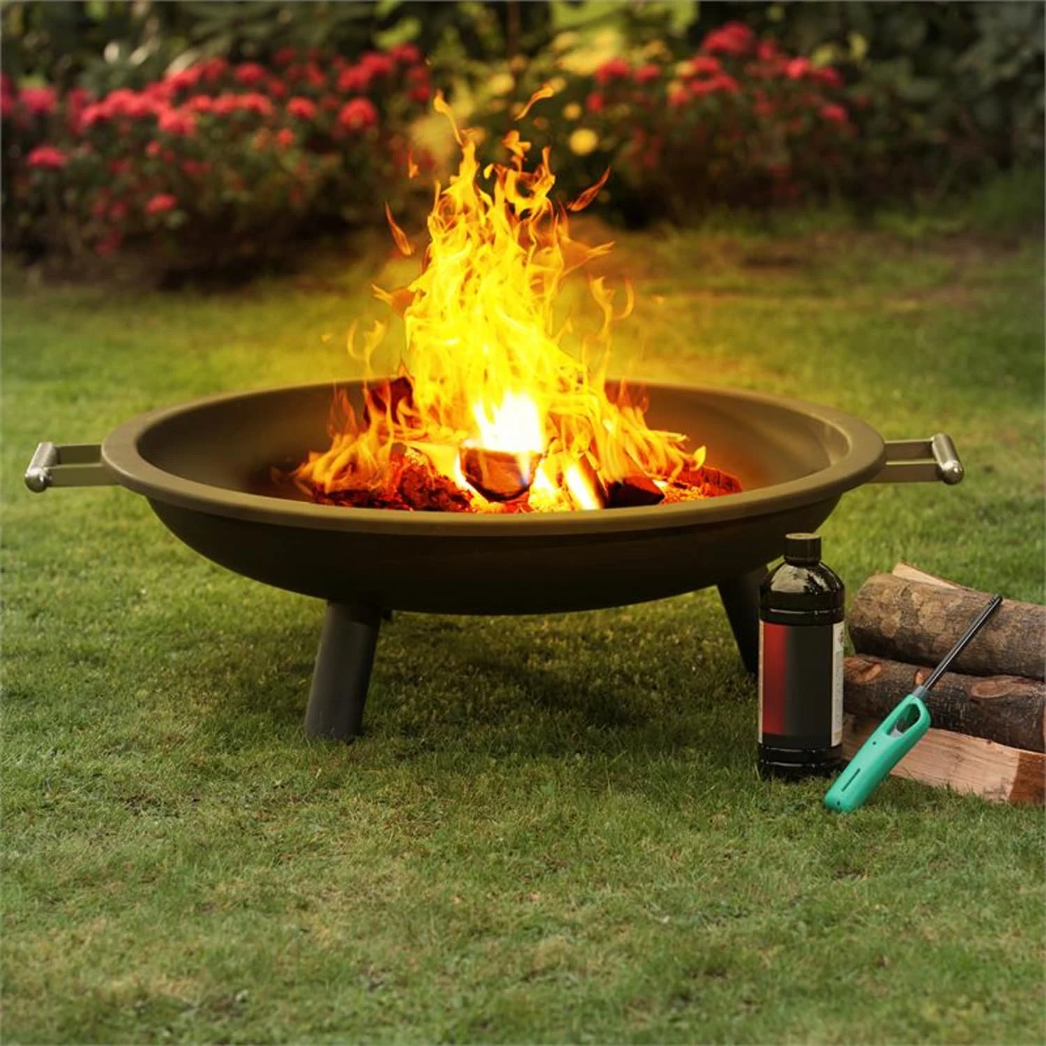 Trino Feuerschale Feuerkorb Terrassenofen Ø 80 Cm Stahl Schwarz 2 Trino Feuerschale Feuerkorb Terrassenofen Ø 80 Cm Stahl Schwarz – Bild 2