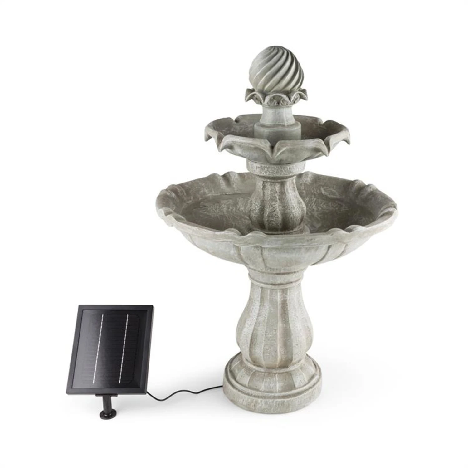 Vogelsbrunn Springbrunnen 60x90cm 3W Solar Akku Beton-Optik 4 Vogelsbrunn Springbrunnen 60x90cm 3W Solar Akku Beton-Optik – Bild 4