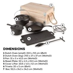 Hotrod Masterplan Dutch Oven Set 7-teilig BBQ Topfset Gusseisen -Gartenmöbel 10029164 yy 0008 logo