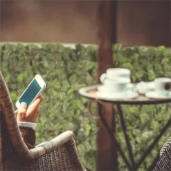 Fency Bright Leaf Sichtschutzzaun Windschutz 300x150 Cm Buche Hellgrün -Gartenmöbel 10029247 yy 0004 ambient Blumfeldt Fency Bright Leaf Sichtschutz