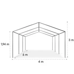 Sommerfest 4x6m 500 G/m² Partyzelt Festzelt PVC Wasserdicht Verzinkt -Gartenmöbel 10029434 yy 0010 logo