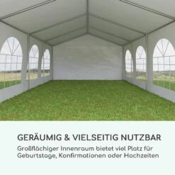 Sommerfest 4x8m 500 G/m² Partyzelt Festzelt PVC Wasserdicht Verzinkt -Gartenmöbel 10029436 de 0003 logo
