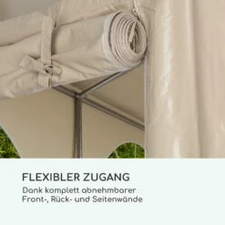 Sommerfest 4x8m 500 G/m² Partyzelt Festzelt PVC Wasserdicht Verzinkt -Gartenmöbel 10029438 de 0007 logo