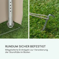 Sommerfest 4x8m 500 G/m² Partyzelt Festzelt PVC Wasserdicht Verzinkt -Gartenmöbel 10029438 de 0009 logo