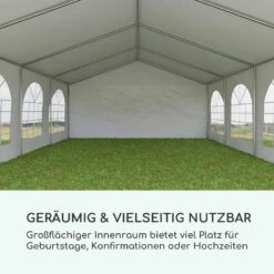 Sommerfest 5x8m 500 G/m² Partyzelt Festzelt PVC Wasserdicht Verzinkt -Gartenmöbel 10029439 de 0003 logo