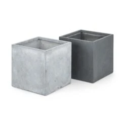 Solidflor Pflanzkübel Pflanzgefäß 79,5x38x38 Cm Fiberton Grau -Gartenmöbel 10029842 yy 0005 variant Blumfeldt Solidflor Pflanztopf