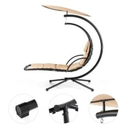 Dahlia Creamy Beige Schwingliege 200 Cm Sonnensegel Polyester Stahl -Gartenmöbel 10029977 yy 0003 detail hanging chair