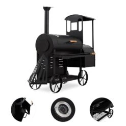 Dampflok Smoker Grill 3 Mm Stahl Schwarz -Gartenmöbel 10030555 yy 0003 detail Train Grill