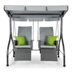 Concordia Hollywoodschaukel Gartenschaukel 185 Cm 2 Sitze Sonnendach -Gartenmöbel 10030566 yy 0003 detail Blumfeldt Concordia Hollywoodschaukel