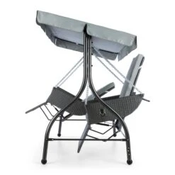 Concordia Hollywoodschaukel Gartenschaukel 185 Cm 2 Sitze Sonnendach -Gartenmöbel 10030566 yy 0004 titel side Blumfeldt Concordia Hollywoodschaukel