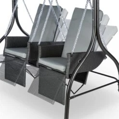 Concordia Hollywoodschaukel Gartenschaukel 185 Cm 2 Sitze Sonnendach -Gartenmöbel 10030566 yy 0005 detail Blumfeldt Concordia Hollywoodschaukel