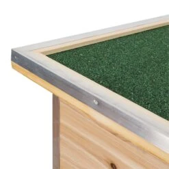 Schloss Wuff Hundehütte Größe XL 110x160x100cm Isoliert Windfang Holz -Gartenmöbel 10030670 yy 0006 detail oneConcept Schloss Wuff Hundehuette 110x160x100 cm