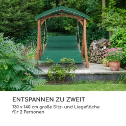 Aruba Hollywoodschaukel Gartenschaukel 130 Cm 2-Sitzer Massivholz -Gartenmöbel 10030685 de 0004 logo