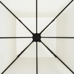 Odeon Beige Pavillon Partyzelt Festzelt 3x3m Stahl Polyester Hellbeige -Gartenmöbel 10030687 yy 0004 detail Blumfeldt Odeon Beige Pavillon Partyzelt hellbeige