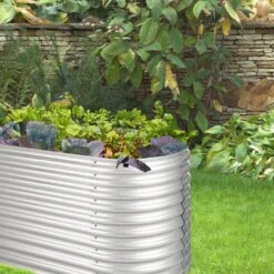 High Grow Hochbeet Gartenbeet 2,0m Zink-Alu-Beschichtung Silber -Gartenmöbel 10031119 uk 0003 logo