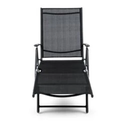 Modena Sonnenliege 64x85x170cm Aluminium/Stahlrohr Schwarz -Gartenmöbel 10031441 yy 0003 detail Blumfeldt Modena Sonnenliege 64x85x170cm schwarz