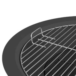 Mithras Feuerschale Ø75cm Funkenschutz Ø60cm Grillrost Gusseisen Stahl -Gartenmöbel 10031450 uk 0006 detail Blumfeldt Mithras Feuerschale