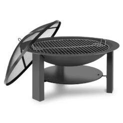 Mithras Feuerschale Ø75cm Funkenschutz Ø60cm Grillrost Gusseisen Stahl -Gartenmöbel 10031450 uk 0007 titel Blumfeldt Mithras Feuerschale
