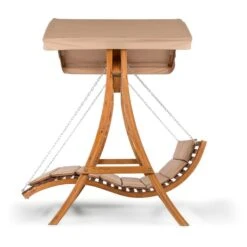 Bermuda Hollywoodschaukel Gartenschaukel 130 Cm 2-Sitzer Sonnensegel -Gartenmöbel 10031459 yy 0004 titel side Blumfeldt Bermuda Hollywoodschaukel 130cm