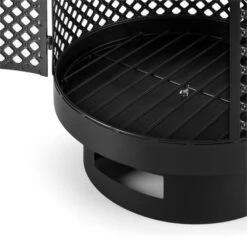 Essos Gartenofen Holzofen Ø45cm Gitterwand Stahlblech Schwarz -Gartenmöbel 10031482 yy 0004 detail Blumfeldt Essos Gartenofen schwarz