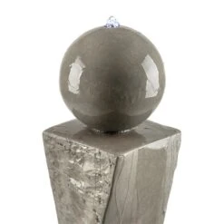 Trafalgar Gartenbrunnen 1,5m LED Fiberglas-Zement 4,5 Kg Ziersteine -Gartenmöbel 10031620 yy 0005 detail Blumfeldt Trafalgar Zierbrunnen Gartenbrunnen Tuff