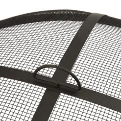 Catania 2-in-1-Feuerschale Ø80cm Funkenschutz Ø70cm Grill Stahl Antik -Gartenmöbel 10032140 uk 0007 detail