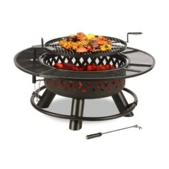 Rosario 3-in-1-Feuerschale Ø120cm | 70cm Grill | Tischplatte Stahl 10 Rosario 3-in-1-Feuerschale Ø120cm | 70cm Grill | Tischplatte Stahl -Gartenmöbel 10032141 yy 0003 detail Blumfeldt Rosario 3in1 Feuerschale