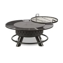 Rosario 3-in-1-Feuerschale Ø120cm | 70cm Grill | Tischplatte Stahl 15 Rosario 3-in-1-Feuerschale Ø120cm | 70cm Grill | Tischplatte Stahl -Gartenmöbel 10032141 yy 0008 titel Blumfeldt Rosario 3in1 Feuerschale