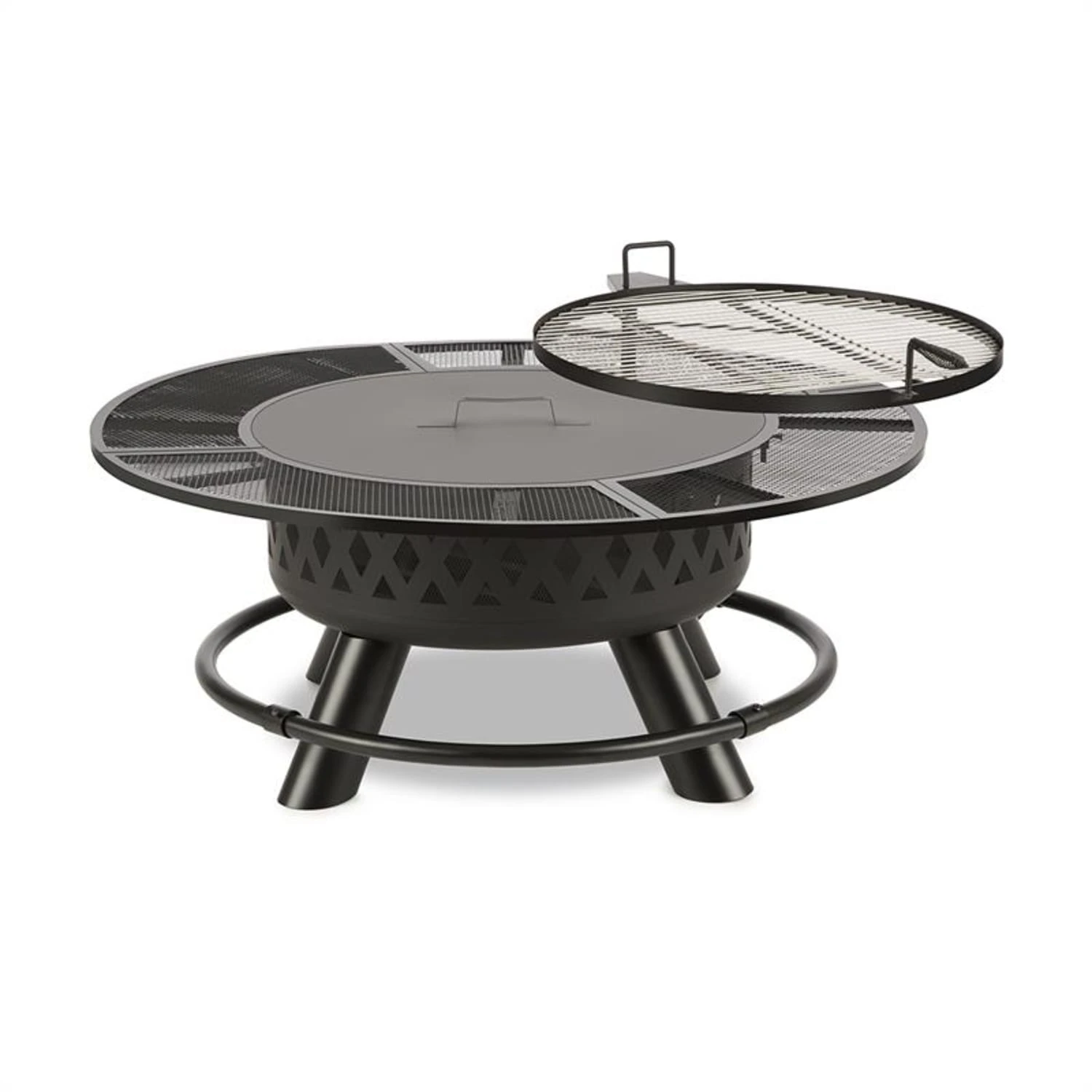Rosario 3-in-1-Feuerschale Ø120cm | 70cm Grill | Tischplatte Stahl 8 Rosario 3-in-1-Feuerschale Ø120cm | 70cm Grill | Tischplatte Stahl – Bild 8