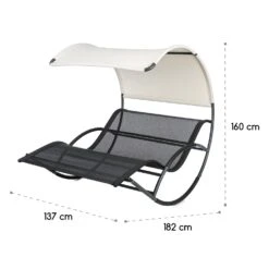 The Big Easy Schwingliege Schwarz, Wetterfest 350kg Max. UV- Schutz -Gartenmöbel 10032240 yy 0009 logo