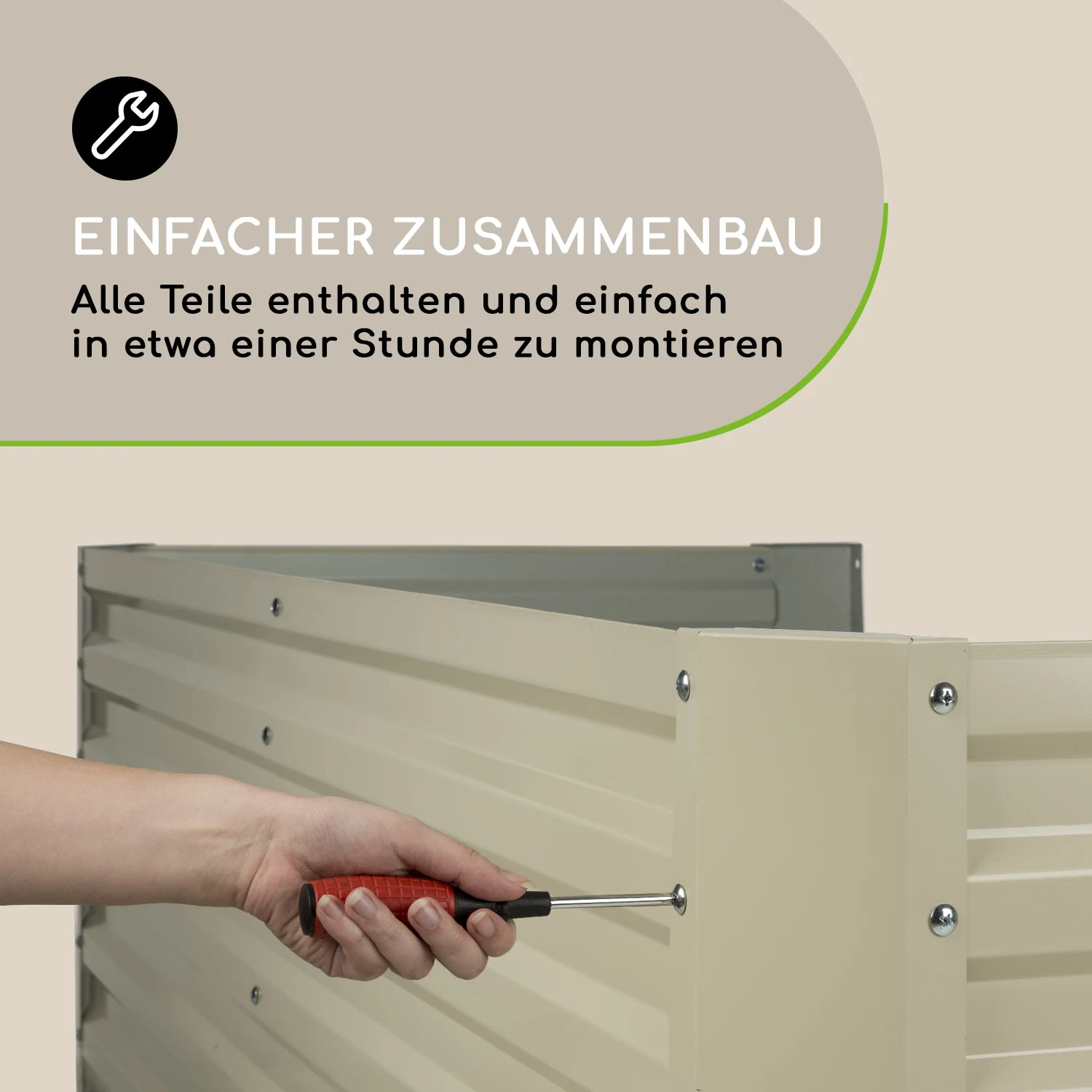 High Grow Straight Hochbeet 180x60x90cm 970l Stahl Verzinkt Silber 4 High Grow Straight Hochbeet 180x60x90cm 970l Stahl Verzinkt Silber – Bild 4