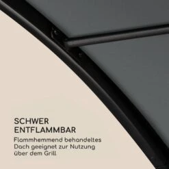 Steakhouse Grilldach 220x215x140cm PE 180 G/m² Flammhemmend Stahl Grau -Gartenmöbel 10032523 de 0009 logo