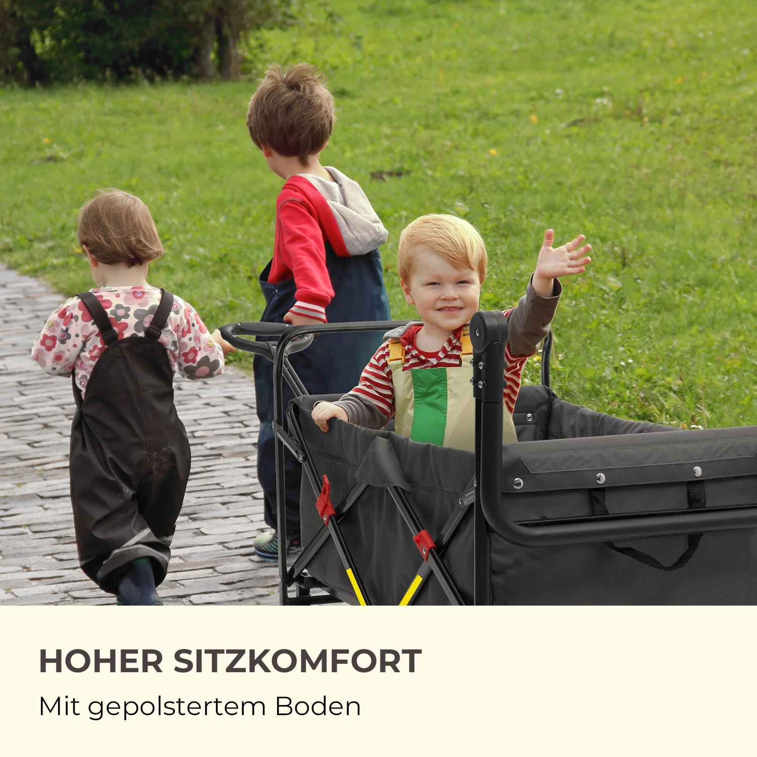 Easy Rider Bollerwagen Bis 70kg Teleskopstange Zusammenklappbar Grau 8 Easy Rider Bollerwagen Bis 70kg Teleskopstange Zusammenklappbar Grau – Bild 8