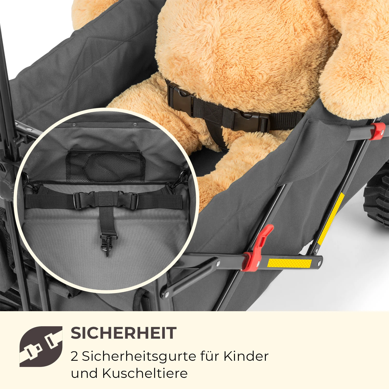 Easy Rider Bollerwagen Bis 70kg Teleskopstange Zusammenklappbar Grau 9 Easy Rider Bollerwagen Bis 70kg Teleskopstange Zusammenklappbar Grau – Bild 9