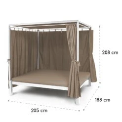 Senator Lounge Gartenliege 188x208x205cm Sonnendach Polyester Stahl -Gartenmöbel 10032569 yy 0009 logo