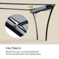 Palazzo Pavillon 4x3m Faltdach Polyester Aluminium Schwarz / Grau -Gartenmöbel 10032577 de 0003 logo