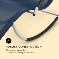 Westwood Rocking Chair Schaukelliege Ergonomisch Aluminium Dunkelblau -Gartenmöbel 10033306 yy 0006 logo Blumfeldt Westwood Rocking Chair Schaukelliege