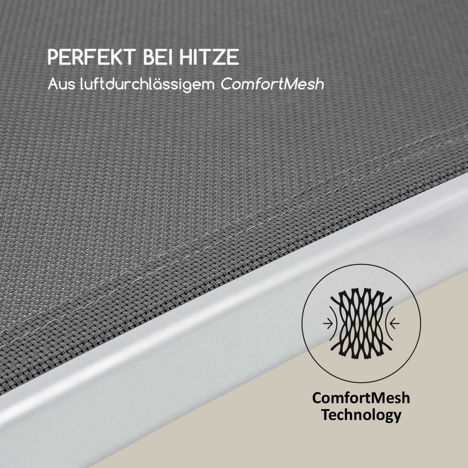 Sun Valley Sonnenliege Zusammenklappbar Kopfkissen Grau 5 Sun Valley Sonnenliege Zusammenklappbar Kopfkissen Grau – Bild 5