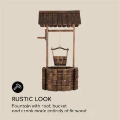 Andernach Zierbrunnen Tannenholz Mit Eimer Drehbare Kurbel -Gartenmöbel 10033353 yy 0004 logo Blumfeldt Andernach Zierbrunnen braun