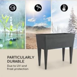 Mammutgrow Hochbeet 76 X 65 X 37 Cm UV- Und Frostschutz Anthrazit -Gartenmöbel 10033360 yy 0004 logo Blumfeldt Mammutgrow Hochbeet anthrazit