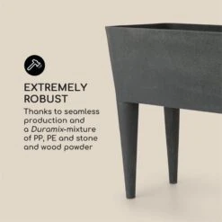 Mammutgrow Hochbeet 76 X 65 X 37 Cm UV- Und Frostschutz Anthrazit -Gartenmöbel 10033360 yy 0005 logo Blumfeldt Mammutgrow Hochbeet anthrazit