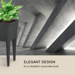 Mammutgrow Hochbeet 76 X 65 X 37 Cm UV- Und Frostschutz Anthrazit -Gartenmöbel 10033360 yy 0008 logo Blumfeldt Mammutgrow Hochbeet anthrazit