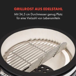 Queensize Kamado Grill Thermometer Abnehmbare Seitenteile Schwarz -Gartenmöbel 10033377 de 0003 logo
