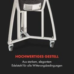 Queensize Kamado Grill Thermometer Abnehmbare Seitenteile Schwarz -Gartenmöbel 10033377 de 0008 logo